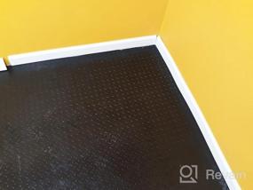 img 6 attached to RESILIA Heavy Duty Garage Floor Runner & Protector Mat - Slip-Resistant Grip, Embossed Diamond Plate Pattern, Water & Stain Resistant: 4'X10' Black