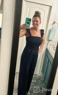 img 1 attached to Women'S Ruffle Spaghetti Strap High Waisted Long Wide Leg Jumpsuit Romper S-XXL review by Heidi Davis