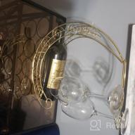 img 1 attached to European-Style Wrought Iron Wine Bottle Holder Goblet Glass Hanging Rack (Bronze) review by Dylan Hohd