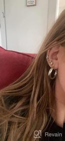 img 7 attached to 14K Gold Plated 925 Sterling Silver Chunky Hoop Earrings For Women - Thick Gold Hoops