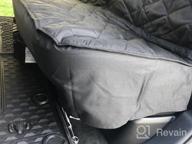 img 1 attached to Premium Black Extra Large Dog Seat Cover For Full Size Trucks And Large SUVs - 4Knines Without Hammock And Middle Seat Belt Capable - USA Company review by Charles Barney