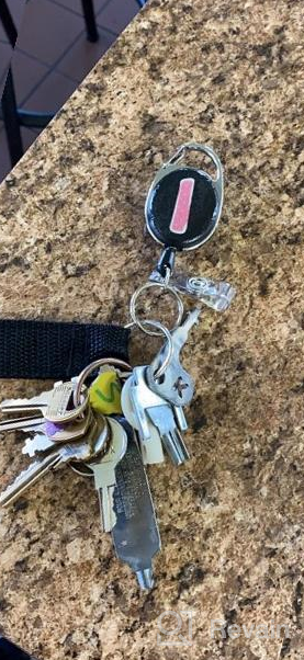 img 1 attached to 3 Pack JIKIOU Retractable Badge Reels With Carabiner Clip For ID Badge Holders And Keychains - Black review by Ronnie Cole