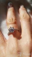 img 1 attached to Stunning 10K White Gold Engagement Ring With 2 Carats Of Simulated Diamond Or Moissanite And Side Stones review by Kobby Cagle