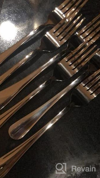 img 1 attached to HaWare Stainless Steel Dinner Fork Set - 12-Pieces Of Classic Elegance With Mirror Polishing & Dishwasher Safe Convenience review by Shane Picot
