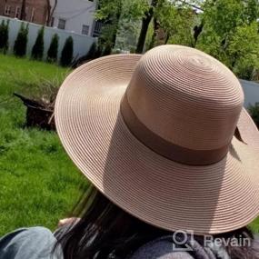 img 6 attached to Солнцезащитная шляпа с широкими полями UPF 50+ для женщин от SwimZip