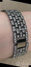 img 8 attached to OMIU совместим с ремешком Apple Watch 38 мм + чехол, женский нарядный ювелирный браслет с бриллиантами и металлическим браслетом со стразами, бампер, рамка, защитная крышка для экрана для серии IWatch 3/2/1 (38 мм, черный)