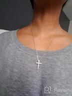 img 1 attached to 💎 Stunning FC Jory White & Rose Gold Plated Crystal Rhinestone Cross Necklace review by Erin Lowe