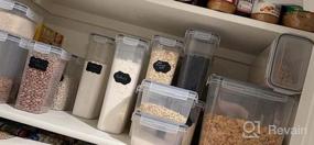 img 8 attached to BPA Free Plastic Airtight Cereal Storage Container Set - 213 Fl Oz Extra Large Containers, 2 Piece Dispensers With 24 Labels | Vtopmart