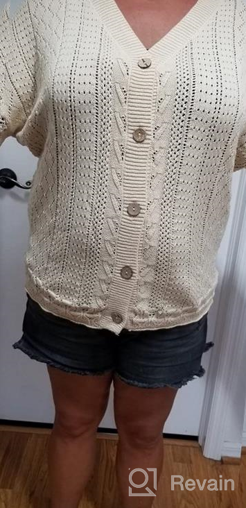 img 1 attached to AlvaQ Womens Lace Crochet Kimono Cardigan Sweater: Lightweight, Oversized, And Casual Outwear With Open Front And Button-Down Design review by Mufti Capers