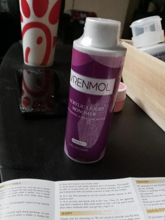 img 1 attached to Vrenmol Color Acrylic Liquid Monomer Set - 7 Vibrant Shades For Acrylic Nail Powder Extensions, MMA Free And Non-Yellowing For DIY Colorful Nails review by Jason Hymon