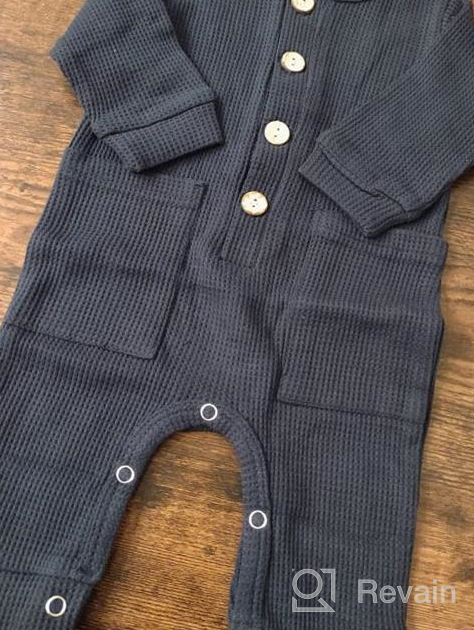 img 1 attached to Adorable Feidoog Baby Romper Outfits With Long Sleeves And Buttons review by Edy Yukface