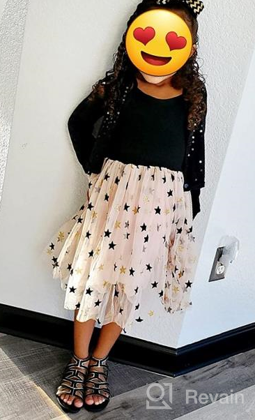 img 1 attached to Stunning NNJXD Sleeveless Princess Sundress: Timeless Black Tulle for Girls' Fashion review by Karen Robinson