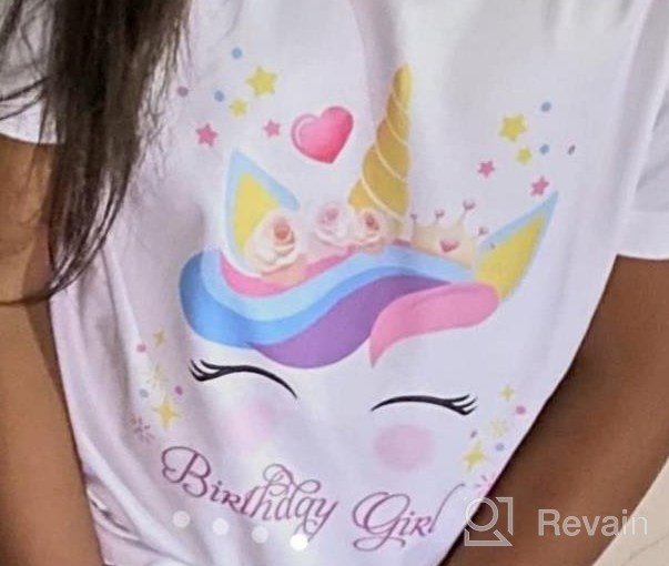 img 1 attached to Ultra Unicorn Birthday Short Sleeve T Shirt 🦄 - Stylish Girls' Clothing in Tops, Tees & Blouses! review by Theresa White