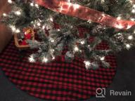 img 1 attached to Stylish And Handcrafted Christmas Tree Skirt - Enjoy Xmas With EDLDECCO 54 Inches Black And White Plaid Buffalo Check Design review by Christine Jensen