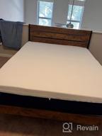 img 1 attached to VECELO Rustic Wood Full Bed Frame With Strong Metal Support Slats And Mattress Foundation - No Box Spring Required review by Todd Stone