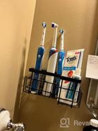 img 1 attached to Organize Your Toothbrushes And Toothpaste With HappyHapi'S Rustproof Adhesive Holder For Bathrooms And Campers review by Steve Atchley
