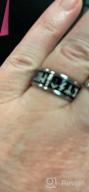 img 1 attached to 🔨 Stainless Steel Norse Viking Spinning Rings - Customizable Fidget Band Ring for Men and Women, Ideal for Anxiety Relief - FaithHeart review by Christopher Holker