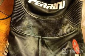 img 4 attached to Black Perrini Motorcycle Leather Suit With Padding, Hump, And Fusion Technology For Riding And Racing