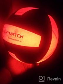 img 7 attached to Играйте в волейбол после захода солнца с помощью NIGHTMATCH светящегося в темноте волейбольного мяча с LED-подсветкой - официальный размер и водонепроницаемый - включает в себя дополнительный насос и батарейки!