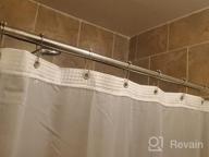 img 1 attached to Non-Slip Stainless Steel Shower Curtain Rod Tension By FEELSO - Rust-Free And Adjustable 40-75 Inch Spring Rod With Bonus No Drill Holders For Bathroom review by Ron Kishore