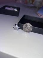 img 1 attached to SELOVO Sparkling Snowflake Flower CZ Clip-On Earrings For Women And Girls review by Heather Schmidt