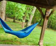 картинка 1 прикреплена к отзыву Double Camping Hammock With Lightweight Nylon Parachute And Tree Straps - Perfect For Travel, Backpacking, And Outdoor Adventures от Julius Lito