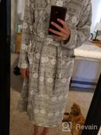 img 1 attached to Warm And Cozy: Women'S Plush Fleece Long Bathrobes With Sherpa-Lined Hood For Ultimate Comfort review by Dorian Bharadwaj