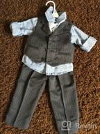 img 1 attached to 👔 Gino Giovanni Pinstripe Dresswear for Boys - Natural Clothing review by Todd Taniguchi