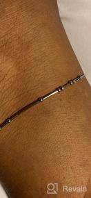 img 5 attached to 👣 Stylish Morse Code Adjustable Anklets for Women: Silver Beach Jewelry Gifts for Her
