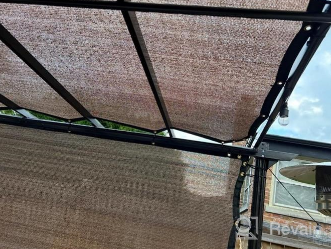 img 1 attached to TANG Sunshades Depot Brown 5X12' FT Privacy Fence Screen Temporary 150 GSM Heavy Duty Windscreen Fence Netting Fence Cover With Zipties 88% Privacy Blockage Excellent Airflow 3 Years Warranty review by Jason Sullivan