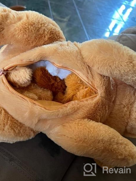 img 1 attached to KMUYSL Puppy Stuffed Animals Toys For Ages 3 4 5 6 7 8+ Years Old Kids - Mommy Dog With 4 Baby Puppies In Her Tummy, Idea Xmas Birthday Gifts For Baby, Toddler, Girls, Boys review by Kenny Noel