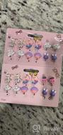 img 1 attached to 12 Pairs of Unicorn, Fox, and Mermaid Clip-On Earrings for Little Girls - Animal and Ice Cream Toddler Girls' Dress-Up Jewelry review by Christopher Cortez