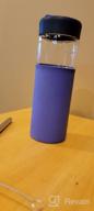 img 1 attached to 20Oz Glass Tumbler With Silicone Sleeve, Stainless Steel Straw And Lid - Durable Drinking Cup Perfect For Beverages, Juices And Water, BPA-Free review by Olubanjo Triantafilou