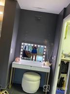 img 1 attached to Get Red-Carpet Ready: Keonjinn Gold Hollywood Vanity Mirror With 15 LED Lights, 3 Color Modes And USB Charging Port review by Melissa Cormier