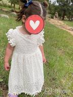 img 1 attached to RJXDLT Toddler Girls Lace Dresses Baby Girl Elegant Dress Flutter Sleeve Lace Dress Party Princess Dress review by Jill Flores