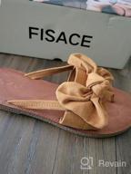 img 1 attached to FISACE Women'S Slip-On Flip Flops Ring Toe Strappy Summer Gladiator Sandals review by Amy Belair