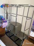img 1 attached to Organize Your Closet In Style With UDEAR Portable Wardrobe - 6 Shelves, 2 Hanging Sections & 4 Side Pockets! review by Nick Tucker
