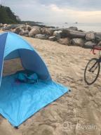 img 1 attached to Stay Cool And Protected On The Beach With The ICorer Automatic Pop Up Sun Shelter Tent review by James Cruz