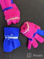 img 1 attached to 🧤 Cooraby Kids Winter Gloves - Non Slip, Stretchy Knitted Magic Gloves for Boys and Girls review by Chris Rob