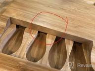 img 1 attached to 🧀 Bamboo Cheese Board with Cutlery Knife Set: A Versatile Wooden Server with Extra Serving Space, Cracker Edges, and Convenient Accessories Drawer review by Wayne Moody