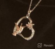 img 1 attached to 🕊️ Waysles Hummingbird Necklace: Engraved Moonstone Pendant for Women - A Symbol of Strength and Freedom review by Kurt Bravo