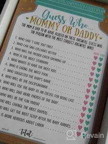 img 5 attached to 242-Piece Baby Shower & Gender Reveal Games Set For 40 Guests - 7 Hilarious Mason Jar Look Games, Neutral For Both Boys And Girls