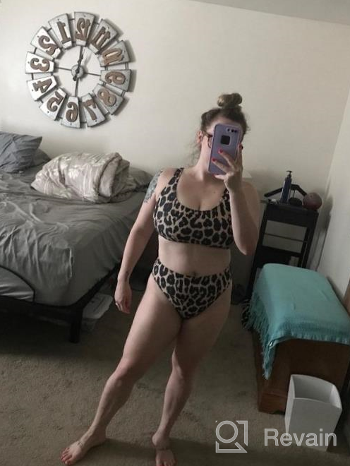 img 1 attached to High Waisted Cheeky Bikini Set With Crop Top For Women - 2 Piece Swimsuit By KAKALOT review by Timothy Xayamonty