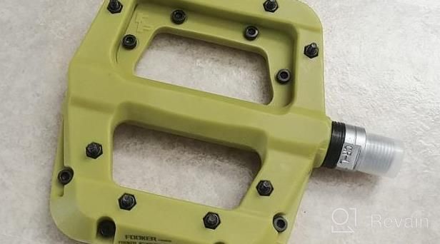 img 1 attached to Lightweight Nylon Fiber MTB Pedals: FOOKER 3 Bearing Non-Slip Bicycle Platform For BMX And 9/16"" Mountain Bikes review by David Stover