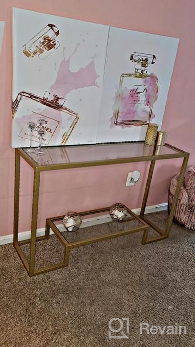 img 1 attached to Athena 64'' Wide Rectangular Console Table In Satin Nickel review by Eric Miller