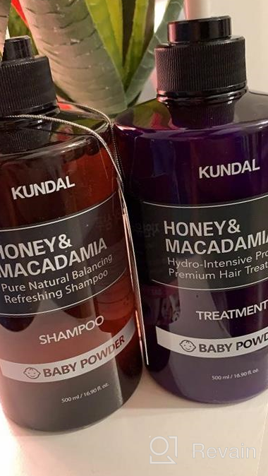 img 1 attached to 💆 KUNDAL Shampoo and Conditioner Set: Repair Dry Damaged Hair with Argan Oil, Baby Powder | Sulfate & Paraben Free 16.9 fl oz x 2 review by James Bartels