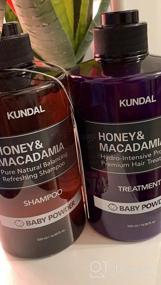 img 6 attached to 💆 KUNDAL Shampoo and Conditioner Set: Repair Dry Damaged Hair with Argan Oil, Baby Powder | Sulfate & Paraben Free 16.9 fl oz x 2