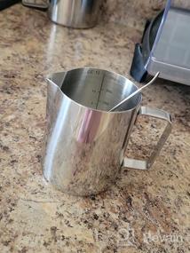 img 7 attached to Barista'S Dream: Stainless Steel 350Ml Milk Frothing Pitcher Set For Perfect Latte Art