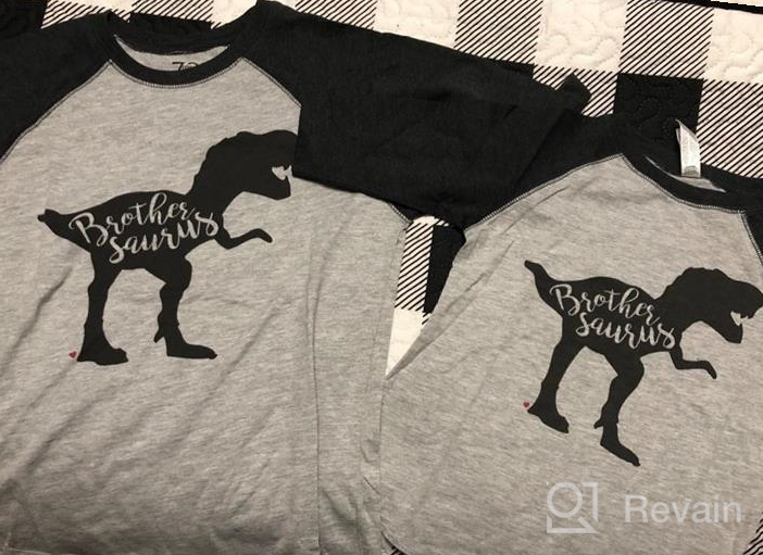 img 1 attached to 👕 7 ate 9 Apparel: Grey Brother Dinosaur T-Shirt for Boys review by Chris Cervantes