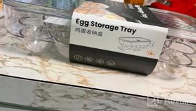 img 7 attached to Прозрачный держатель для яиц в холодильнике на 18 яиц, контейнер для яиц Ambergron для холодильника, решение для хранения на кухне